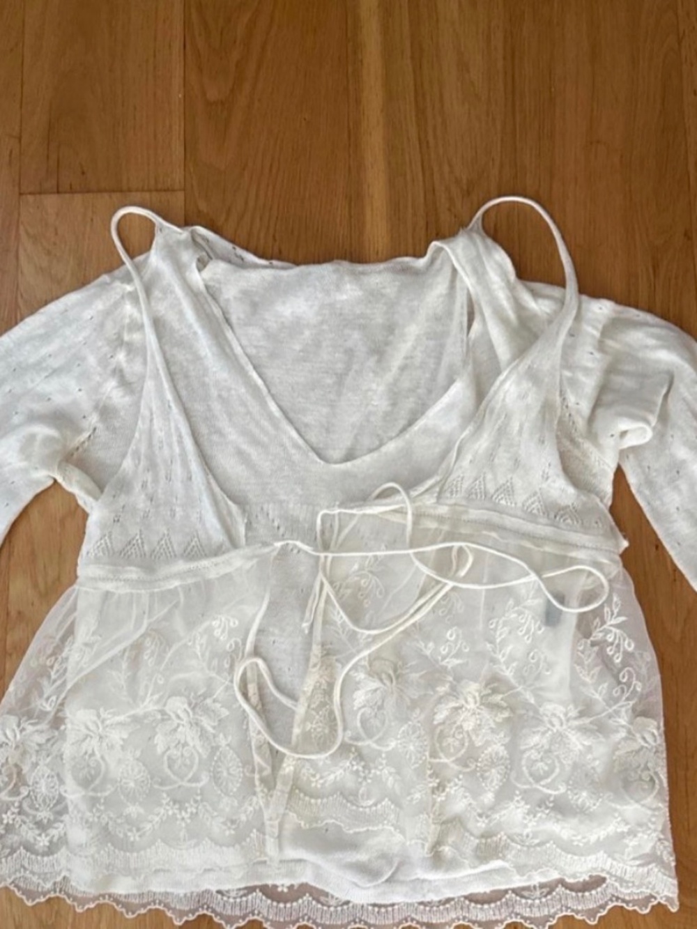 Anti-flirt linen cardigan and tank set vintage
